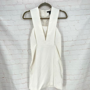 AQ/AQ white plunge neck romper dress US size 2